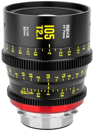 MEKE 105 mm T2.1 Full Frame Manueller Fokus Kino-Objektiv kompatibel mit Arri PL-Mount Cinema Kameras