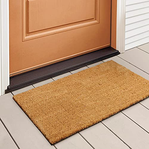 LuxUrux Welcome Mats Outdoor Coco Coir Doormat, with Heavy-Duty PVC Backing - Natural - Perfect Color/Sizing for Outdoor uses.