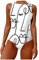 NOAGENJT costumi da bagno donna bikini donna sexy costume intero nero costume donna bikini triangolo donna bianco pantaloncini donna eleganti viscosa costumi da piscina donna due pezzi M 8.99
