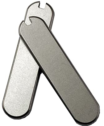 Hnsedjdh 1 Pair Alloy Chip Modified TC4 for Yourself Knife Material Manufacture for 58 mm Swiss Knife, A