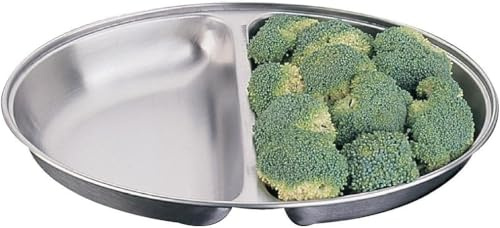 Olympia Oval 12 Vegetable Dish Stainless Steel Serving Plate Tableware (Pack of 5)