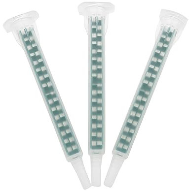 RLECS 20pcs Statische Mixer 8,4 cm 50ml Mischdüse Kopf Grün Epoxy Mischrohr Mischdüse Spitze Spritze Set für Klebepistole Applikator