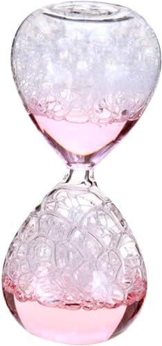 JAMNIK Clessidra a forma di bolla, in vetro trasparente, colore rosa
