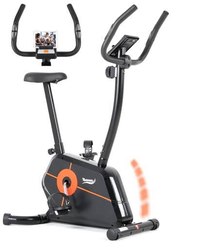 Novonova Cyclette da Casa Cyclette per Casa con Resistenza Magnetica, cyclette professionale 8 Livelli di Resistenza, con Schermo LCD, Cyclette da casa con Sedile Comodo e Grande, Max 110 kg