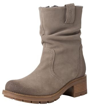 Tamaris Damen Absatzstiefelette Leder Blockabsatz Wechselfußbett; GREY, EU 37
