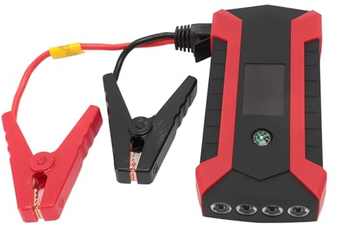Autobatterie Starthilfe, 1000 A 12 V Batterie Starthilfe, 15000 MAh Tragbarer Batterie Booster mit LED Licht und USB Schnellladung, für 7 L Benzin- und 5,5 L Dieselmotoren