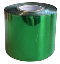 Heißfolien Papier 1 Rolle 5 cm x 120 m, 10 Farben, Heißprägefolie, Wärmeübertragung, PVC, Visitenkarten, Prägung beim Drucken, Basteln(Color:Green)