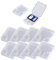 QEQSHQO Étuis pour Cartes Mémoire,10 pcs,résistant aux Chocs,résistant aux Rayures,Boîte Carte SD,SD Boîtier de Protection,Micro-Carte SD Card Case,Transparent Memory Card Cases