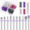 Depvko 10 Stück Diamant Nagelbohrer, Nagelhaut-Bit für Efile Nagelbohrer mit 40 kleinen Schleifbändern (#120#180#240) & Dorn-Bit, Acryl-Entferner-Werkzeug Maniküre Pediküre Set für Nagelvorbereitung