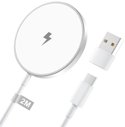 Wireless Charger iPhone 2M, 15W Mag-Safe Charger for iPhone 16/16 Pro Max/15 Plus/15 Pro/14/14 Pro Max/13/12/11/AirPods,Wireless Phone Charger Pad Phone Magnetic Charge Wireless Fast Charge