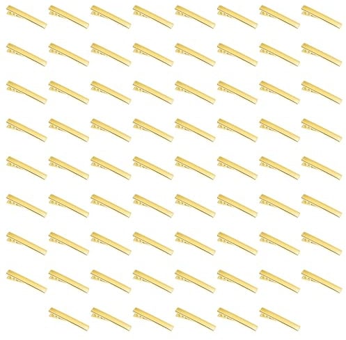 Cayway Haarspangen, Metallspangen für Haarnadel Harz Silikonformen DIY, Haarnadel für Epoxidharz (70 Stück Gold)