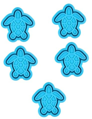 EXCEART 5 Pièces Moule Époxy Plateaux Ninja Matériel Trousse Artisanat Jouets Pot Dinosaure Mini Bracelets Voiture Tortue Accessoires Pour Bijoux Articles De Silice Blue
