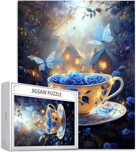 Puzzle 2000 Teile Traum Puzzle Erwachsene, DIY Groß Puzzelmatten, Holzpuzzle für Erwachsene und Kinder ab 12 Jahren Wooden Jigsaw Tasse Geschicklichkeitsspiel für Die Ganze Familie, Geschenke D-821