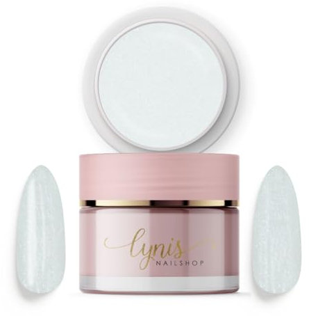 Lynis-Nailshop.de Gel de construction en fibre de verre Blanc ivoire naturel 15 ml Pour modelages d'ongles, viscosité moyenne, maquillage Camouflage Pinchable pour UV et LED