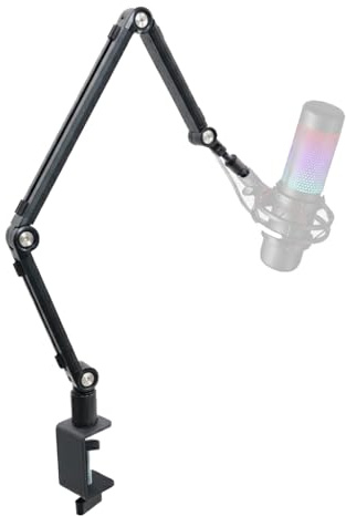 Low Profile Microphone Arm – Adjustable Mic Stand Desk with Sturdy Desk Mount, Foldable Mic Boom Arm, Professional Microphone Desk Stand for Podcast,Studio & Streaming (70CM)