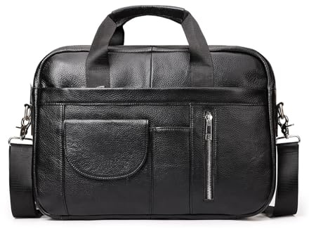 FANDARE Uomo Ventiquattrore 24 Ore Borsa a Tracolla Messenger Pelle Borse a spalla Business Borsa da giorno Sacchetto Valigetta Borsetta per 15.6 pollice laptop Cartella Portadocumenti Crossbody Bag