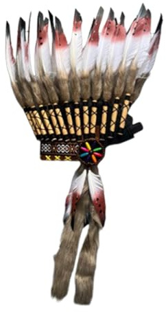 LeeQinersw Indischer Hut, Leichtes, Bequemes Stirnband, Künstlicher Feder Kopfschmuck