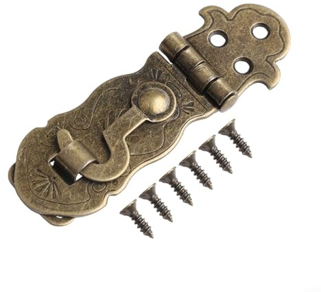 Valixirant Retro-Stil Bronze Ton Eisen Riegel für Koffer, Truhe, Holzmöbel, dekorative Haspe Verschluss Schloss, Vintage Hardware Zubehör zur Verbesserung
