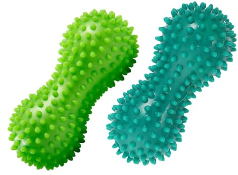 iplusmile Massagebälle and Tragbarem Design 2 Stück aus Pvc Erdnussförmige with Myofaszialer Entspannung zur Ganzkörperentspannung für Fuß und Rückenmassage
