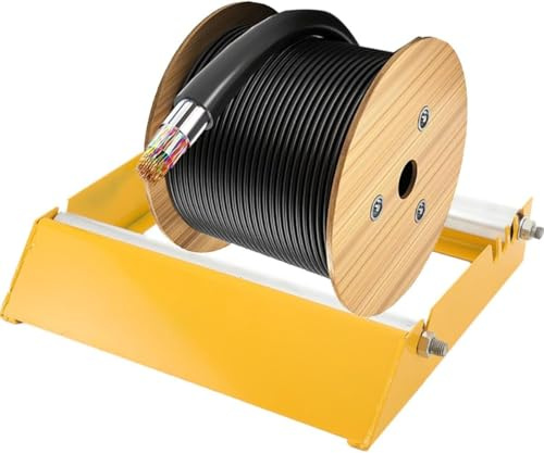 Electrical Cable Drum Roller Cord Reel Holder Cable Roller Stand for Cable Caddy Drums Winder Dispenser Dia.30-70cm, Slope Design Easy to Use