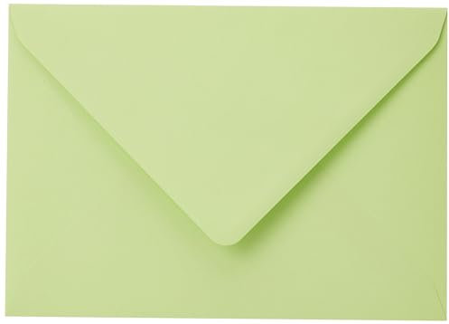 Clairefontaine 555472C - Packung mit 20 Umschläge Pollen gefüttert, Format C5 (16,2x22,9cm), 120g, ideal für Ihre Einladungen und Korrespondenz, Knuspergrün, 1 Pack