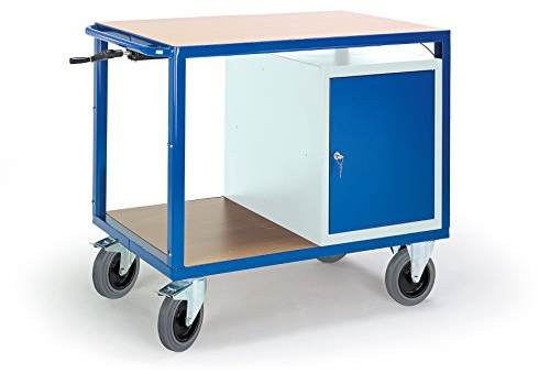 Rollcart Tischwagen 2 Ladeflächen 1090 x 700 mm höhenverstellbar Stahlschrank, 07-4306 / H