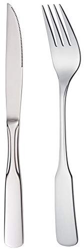 GRÄWE Steakbesteck Set für 6 Personen, Tafelbesteck 12-teilig, Essbesteck Set inkl. Steakmesser, Steakgabel, Pizza Besteck Edelstahl 18/10, poliert, spülmaschinengeeignet, Serie Spaten