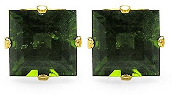 Schmuck-Schmidt-Ohrstecker/Ohrringe Chromdiopsid 925 Silber Rhodiniert