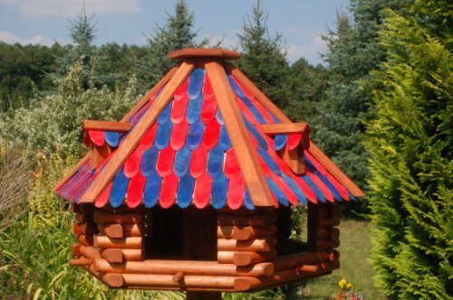 Deko-Shop-Hannusch Vogelhaus Vogelfutterhaus Futterhaus Futterhäuschen Vogelvilla Fussball Fan FC (XXL), mit Futtersilo, Silo