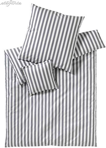 elegante 7022 - Lido Web-Perkal Bettwäsche - 135x200 + 1 x 80x80 Silber - 19