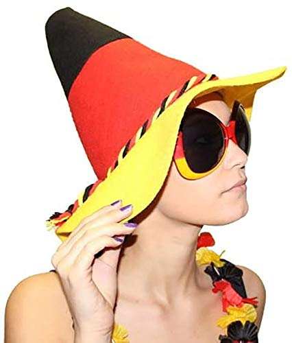 Foxxeo 35005 |Fanhut Deutschland Seppl Fan Filz Hut WM EM Fanartikel Party Artikel Fanmütze Mütze