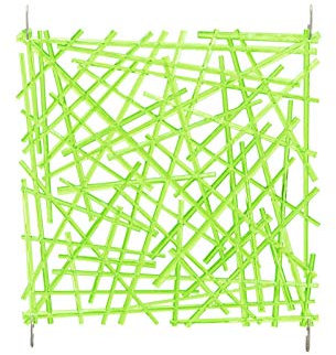 INNA-Glas Raumteiler Lucie, Striche, grün, 4er Set, 30cm - Sichtschutz