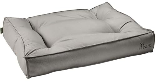 HUNTER Lancaster Hundebett, gesteppt, gemustert, weich gepolstert, 120 x 90 cm, grau