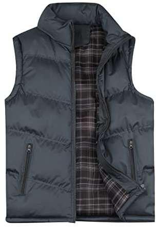 YOUTHUP Chalecos Exteriores para Hombre Gilet de Invierno Cálido Chaqueta Sin Mangas Acolchada