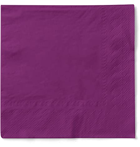 Sovie HOME Serviette in AUBERGINE aus 3-lagigem Tissue, 33 x 33cm, 1/4 Falz, 20 Stück, elegante Papierservietten für Hochzeit, Feier, Dinner & Party