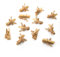Logbuch-Verlag 12 Goldfarbene Hirsch Klammern mini Holzklammer Dekoklammern Herbst Weihnachten Feste Deko Tischdeko Clips