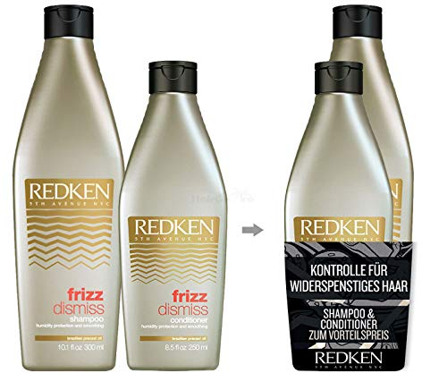 Redken Frizz Dismiss Set - Shampoo 300ml und Conditioner 250ml - Vorteilspaket
