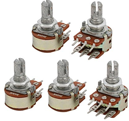 sourcing map 5ST. B500K Modell B 500 Karat Ohm 6 Terminal Dual Linear Drehkegel Potentiometer DE de