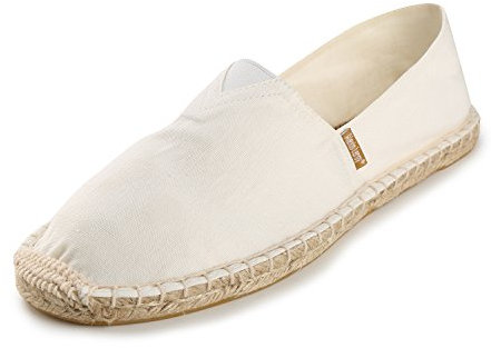 Alexis Leroy Espadrilles légères en Toile Chaussures Slip on Espadrille Femmes Plates Blanc 4 UK / 37 EU