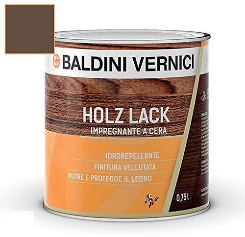 Vernici Baldini Impregnante a Cera per Legno, Interno ed Esterno, 9 Colori, Solvente, 750 ml (NOCE SCURO 706)