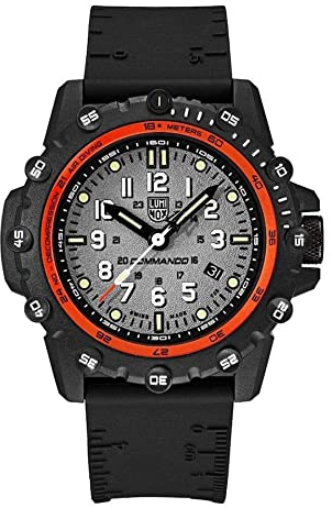 Luminox Commando Frogman XS.3301 Herrenuhr 46mm - Militäruhr in Schwarz/Grau mit Datumsanzeige 200m wasserdicht