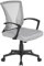 Yaheetech Sedia da Scrivania Ufficio Ergonomica Lombare Reclinabile Girevole a Rotelle Altezza Regolabile in Rete Traspirante con Braccioli Portata 136 kg Grigia
