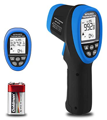 Thermometer Infrarot AP-3272 Pyrometer Laser Thermometer Gun High Temperature Infrared Thermometer Digital IR Temperatuur Gauge voor industriële HVAC Kiln Forge Foundry Casting Furnace