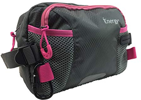 iEnergy Cintura in vita PAT per proprietari di cani - Marsupio resistente per passeggiate con il cane, Rosa, Taglia unica