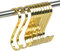 FOROREH 10 Stück S Haken Edelstahl, S-Form Metallhaken, Heavy Duty Türhaken, Fleischerhaken Hängehaken Küchenhaken zum Aufhängen für Küche, Garderobe, Bad - Golden