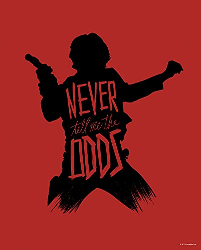 Komar Wandbild - Star Wars Silhouette Quotes Han Solo - Größe: 40 x 50 cm (ohne Rahmen) - Dekoration, Kinderzimmer, Poster, Kunstdruck