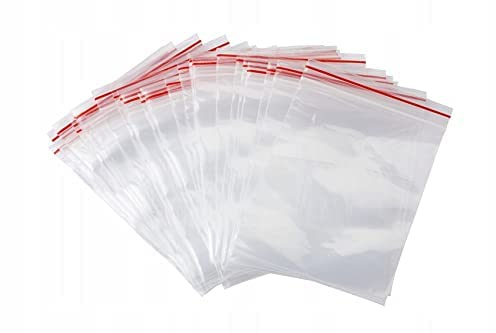 Emi4U Grip Seal wiederverschließbare Kunststoffbeutel, 100 Stück, Zip-Lock-Aufbewahrungsverschluss, Plastikbeutel, 4 x 6 cm
