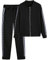 amropi Jogginganzug für Damen, 2-teiliges Set mit Sweatshirt und Jogginghose, Schwarz Plaid , Medium