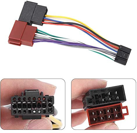 ISO Radio Adapter, 16 Pin ISO Wiring Harness Connector, Car Stereo Connector Compatible with Many Models