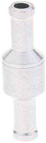 Rückschlagventil aus Aluminiumlegierung, Kraftstoff, Einweg-Rückschlagventil, Benzin, Diesel, Silber, 8 mm